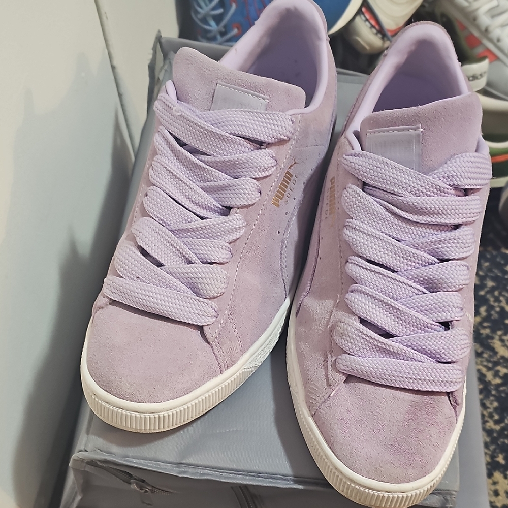 Lavender Suede Women's Sneakers